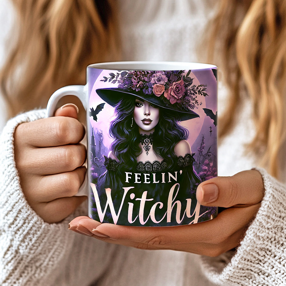 Halloween Mug Wrap – Witchy Coffee Cup Sleeve Design