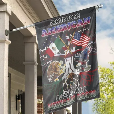 American Mexican Friendship Flag American Flag Proud American Style Garden Flag Gift Family Vertical House Flag