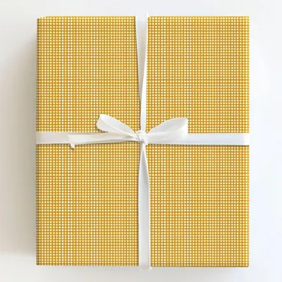 Yellow Dotty Wrap - Gift Wrap for Christmas, Holidays Wrapping Paper, Christmas Wrapping Paper