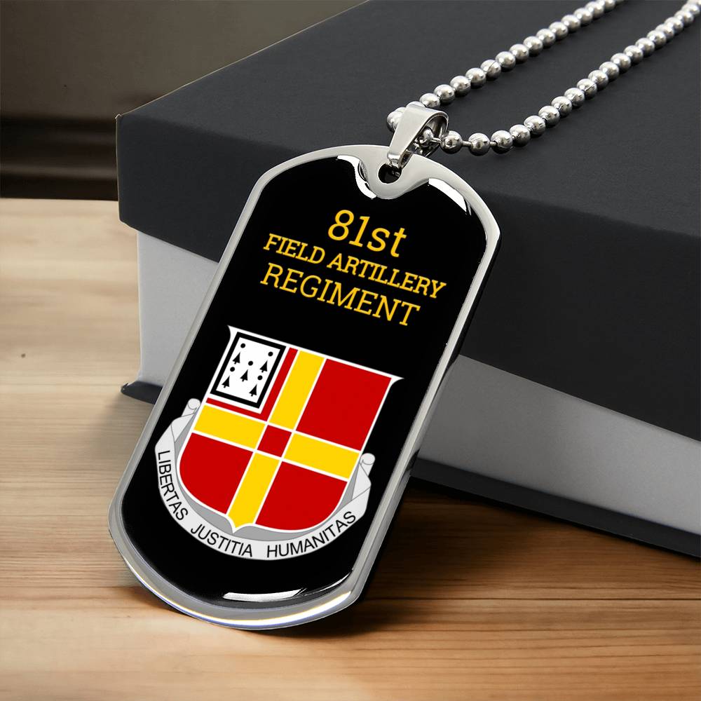 Awesome Dog Tag For 81St Fa Regiment - Army Tag Necklace, Dog Tag