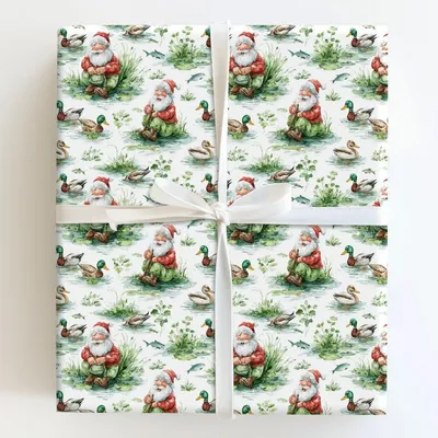 Jolly Quack Calls - Gift Wrap for Christmas, Holidays Wrapping Paper, Christmas Wrapping Paper