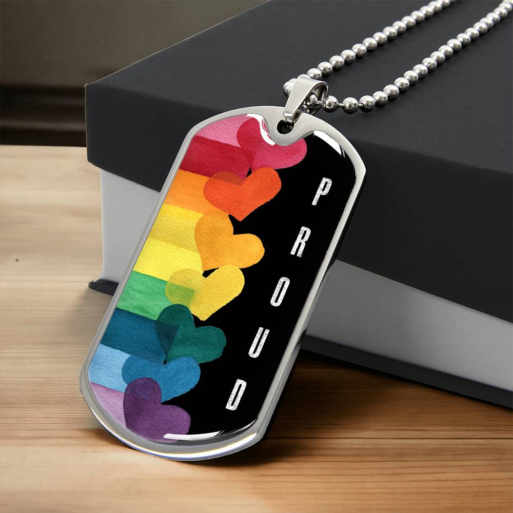 Proud To Be Me Black Dog Tag Necklace - Pride In Who I Am Dog Tag Necklace - Lgbtq Dog Tag Necklace - Born This Way - Army Tag Necklace, Dog Tag