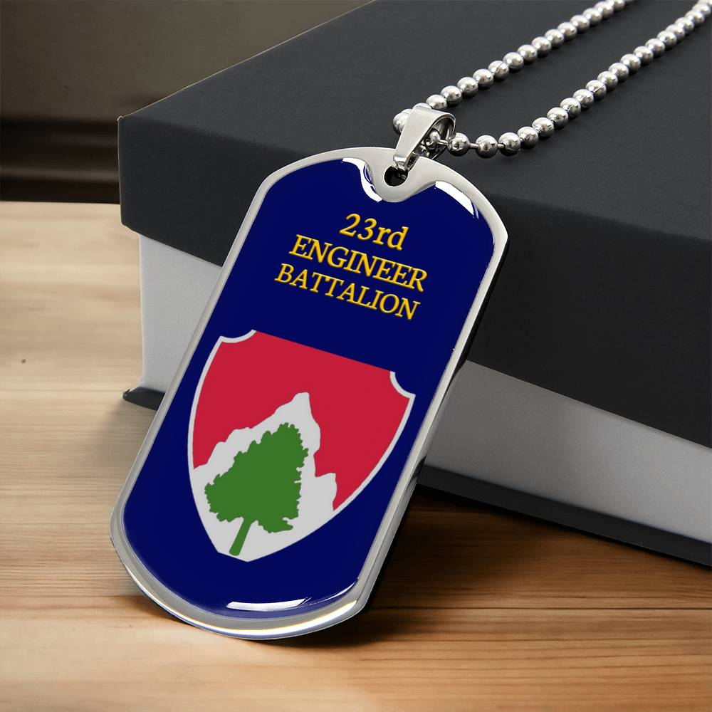 Awesome Dog Tag For 23Rd Engineer Battalion - Army Tag Necklace, Dog Tag