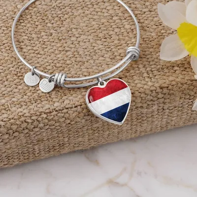 Dutch Flag Heart Bangle