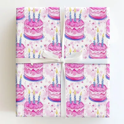Pink Buttercream Bliss - Gift Wrap for Christmas, Holidays Wrapping Paper, Christmas Wrapping Paper