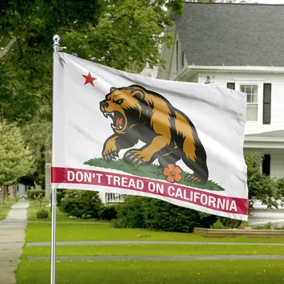 Don’T Tread On California Bear House Flag Political Decor Horizontal House Flag