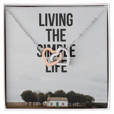 Let'S Live Together Interlocking Hearts Necklace