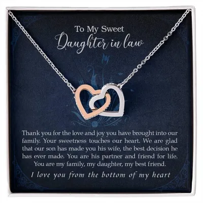Collection Daughter In Law - Love And Joy - Necklace Interlocking Hearts Necklace
