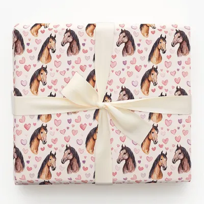 American Saddlebred Valentine - Gift Wrap for Christmas, Holidays Wrapping Paper, Christmas Wrapping Paper