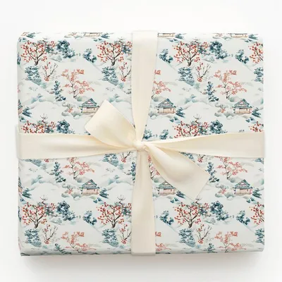 Japan Winter - Gift Wrap for Christmas, Holidays Wrapping Paper, Christmas Wrapping Paper
