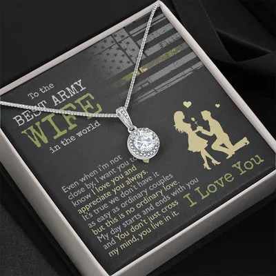 This Is No Ordinary Love The Best Army Wife In The World Eternal Hope Necklace Gift For Wife