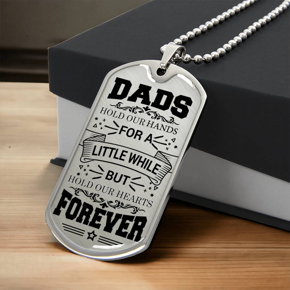 Perfect Gift For Dad - Army Tag Necklace, Dog Tag