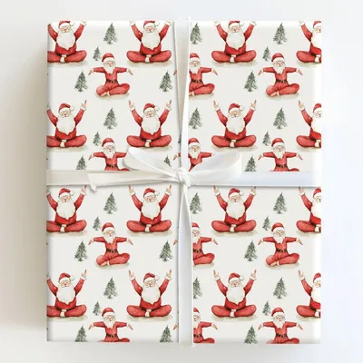 Santa's Flow - Gift Wrap for Christmas, Holidays Wrapping Paper, Christmas Wrapping Paper