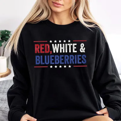Red White And Blueberries Sweatshirt American Patriot Sweatshirt Republican Usa Sweatshirt Justice Republican Sweatshirt Freedom Sweatshirt Wear