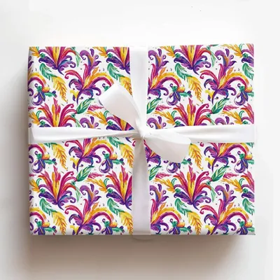 Feathered Fun - Gift Wrap for Christmas, Holidays Wrapping Paper, Christmas Wrapping Paper