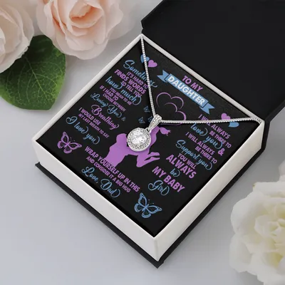 To My Daughter Necklace, Father Daughter Necklace, Father to Daughter Birthday Gift, Gifts to Daughter From Dad - Dad to Daughter Necklace Jewelry Gift Love Dad to Daughter Necklace
