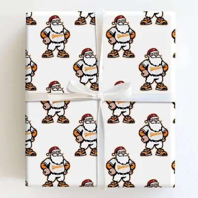 Big Orange Dugout Cheer - Gift Wrap for Christmas, Holidays Wrapping Paper, Christmas Wrapping Paper