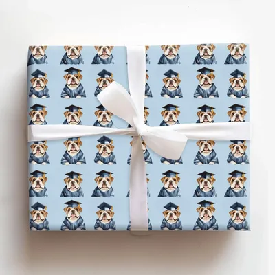 Dog's Degree - Gift Wrap for Christmas, Holidays Wrapping Paper, Christmas Wrapping Paper