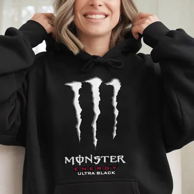 Monster Energy Ultra Black Hoodie Hoodie Unisex Menswear Street Racing Men Hoodie Car Hoodie Motocross Gifts
