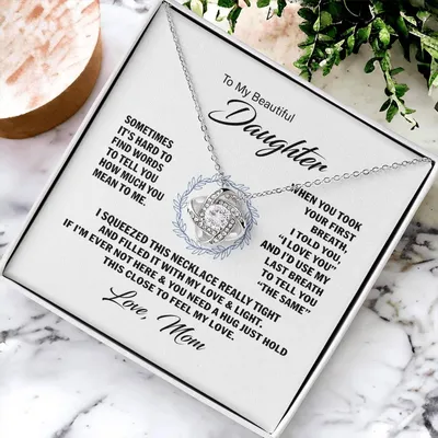 Love Knot Necklace For Daughter Love Knot Necklace