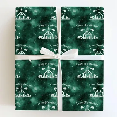 Let Us Adore - Gift Wrap for Christmas, Holidays Wrapping Paper, Christmas Wrapping Paper