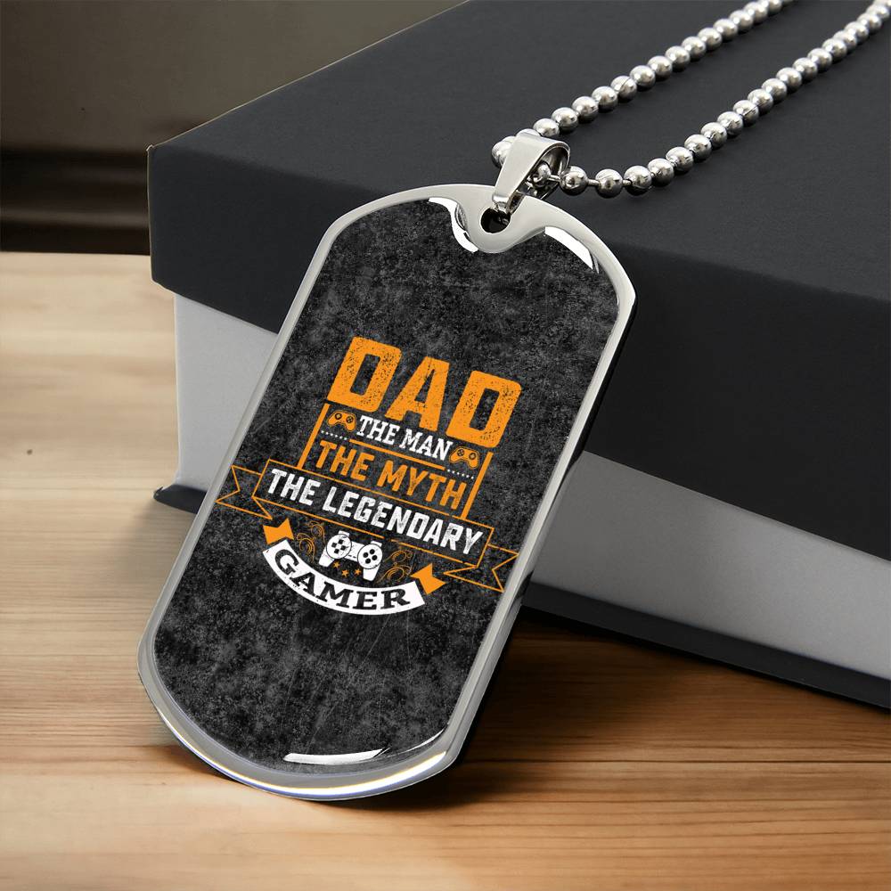 Gamer Dad - Army Tag Necklace, Dog Tag