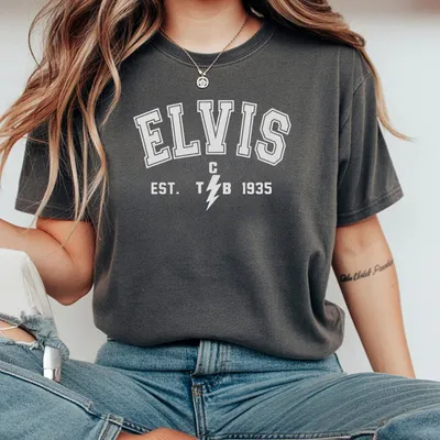 Elvis Est 1935 T-Shirt Elvis T-Shirt Vintage Elvis T-Shirt King Of Music T-Shirt Gift For Men And Women Unisex T-Shirt Retro
