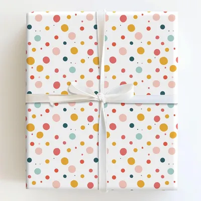 Dot on Dot - Gift Wrap for Christmas, Holidays Wrapping Paper, Christmas Wrapping Paper
