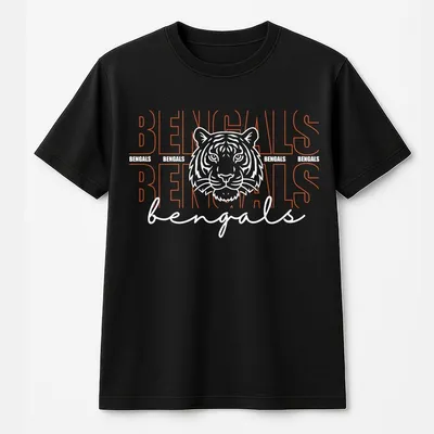 Bengals Tiger T-Shirt, Bold Game Day Graphic T-Shirt For Football Fans, Unisex Sport Top For Men & Women, Wild Cat Print T-Shirt, Fan Gift