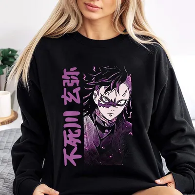 2025 Anime Demon Slayer Sweatshirt,Shinazugawa Genya Graphic,Wool Sweatshirt For Men & Women