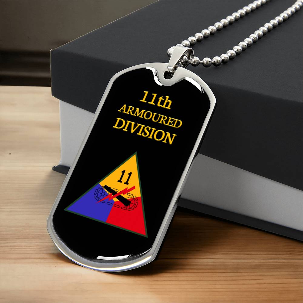 Awesome Dog Tag For 11Th Armoured Division - Army Tag Necklace, Dog Tag
