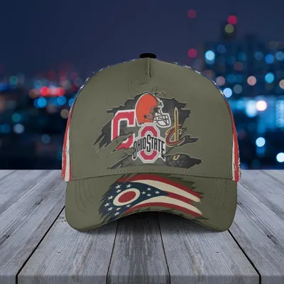 Baseball Cap Ohio State Cleveland Browns, Patriotic Sports Fan Hat Baseball Cap