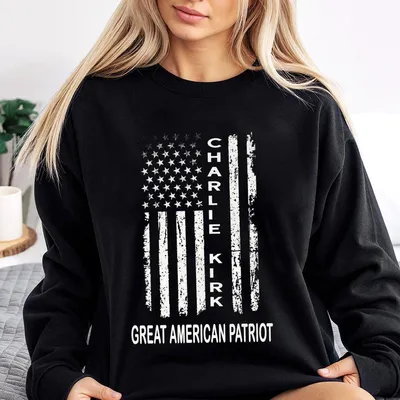 A Tribute Patriot C.K. Memorial Sweatshirt, Freedom Pride Flag Sweatshirt, Wear Red On October 14th As National Day Of Remembrance For Charlie Kirk