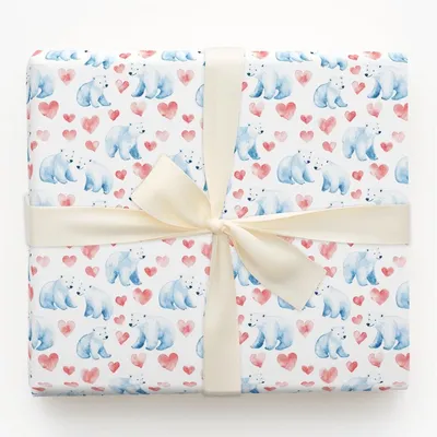 Beary Nice - Gift Wrap for Christmas, Holidays Wrapping Paper, Christmas Wrapping Paper