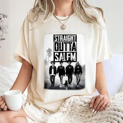 Straight Outta Salem T-Shirt Hocus Pocus T-Shirt Halloween Witches T-Shirt Sanderson Sisters T-Shirt