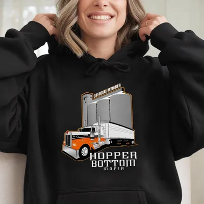 Kenworth Hopper Bottom Mafia Hoodie,Official Member Semi Truck ,Grain Hauler Trucker
