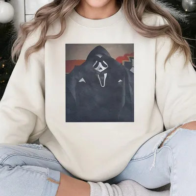 Vintage Horror Graphic Sweatshirt Scream Horror Movies Sweatshirt Ghost Face Classic Retro Sweatshirt Sweatshirt For Women Cotton Sweatshirt