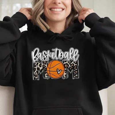 Basketball Mom Hoodie Basketball Mom Leopard Mom Hoodie Mother'S Day Gift Sport Mama Hoodie