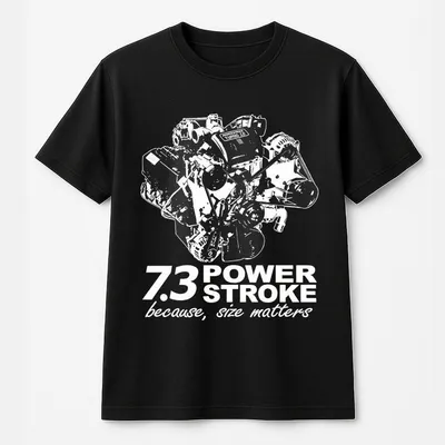 7.3 Power T-Shirt Car Parts T-Shirt 90s Styled Ford T-Shirt Mens Cotton, Comfortable Fit For Menswear, Full Sizes, Full Colors