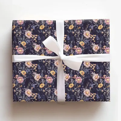 Purple Garden - Gift Wrap for Christmas, Holidays Wrapping Paper, Christmas Wrapping Paper