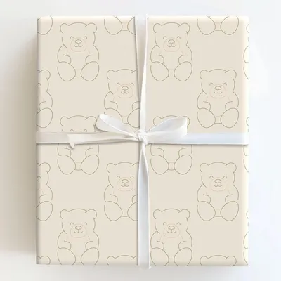 KD Bear Hug - Gift Wrap for Christmas, Holidays Wrapping Paper, Christmas Wrapping Paper