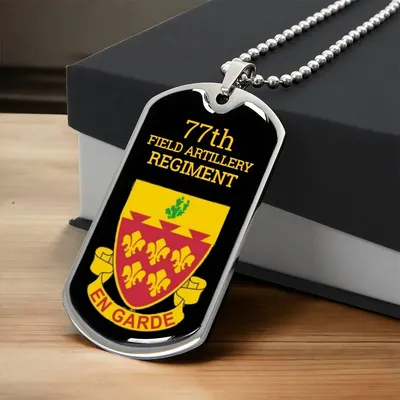 Awesome Dog Tag For 77Th Fa Regiment - Army Tag Necklace, Dog Tag