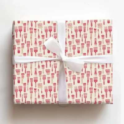 Brush Me Up - Gift Wrap for Christmas, Holidays Wrapping Paper, Christmas Wrapping Paper