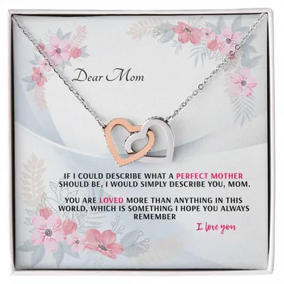Never-Ending Love Necklace Gift Set For Mom Interlocking Hearts Necklace