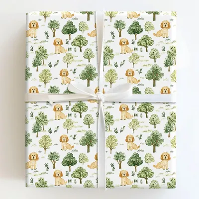 Park Day with the Cavapoos - Gift Wrap for Christmas, Holidays Wrapping Paper, Christmas Wrapping Paper