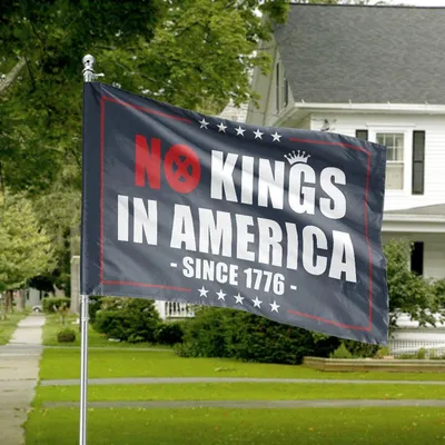 No Kings In America Patriotic House Flag, Since 1776 Democracy Desig Horizontal House Flag