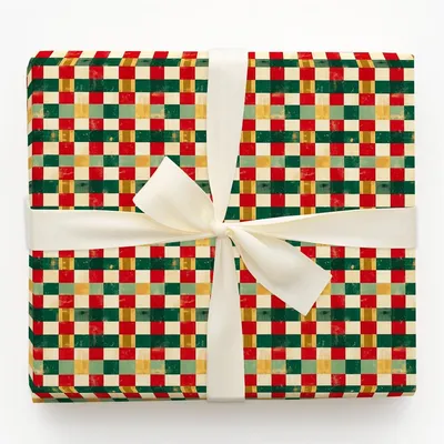 Plaid Parade - Gift Wrap for Christmas, Holidays Wrapping Paper, Christmas Wrapping Paper