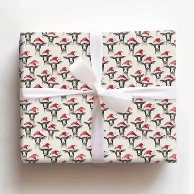 Yule Goat - Gift Wrap for Christmas, Holidays Wrapping Paper, Christmas Wrapping Paper