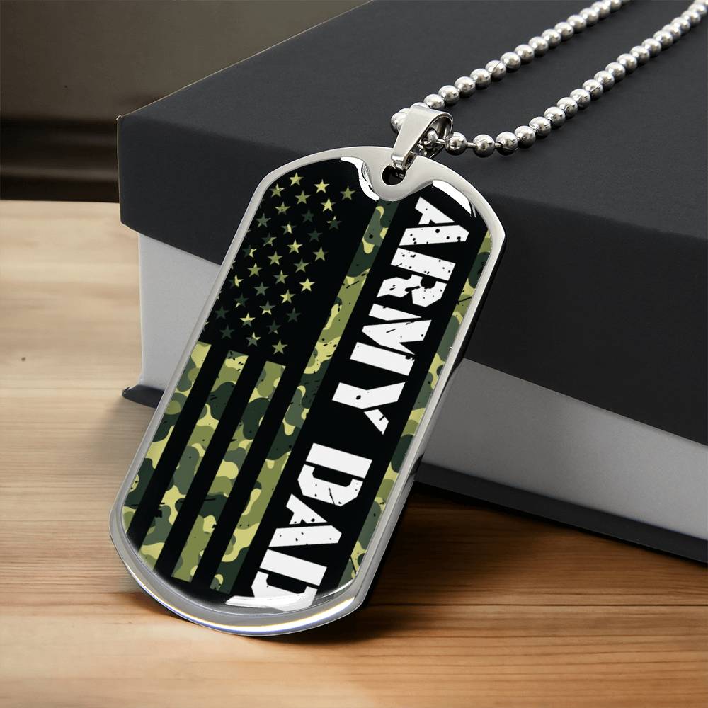 Army Dad Fathers Day Gift, Army Dad Fathers Day Gift, Army Father Dog Tag, Fathers Day Necklace, Army Dad Dogtag, Fathers Day Gift - Army Tag Necklace, Dog Tag
