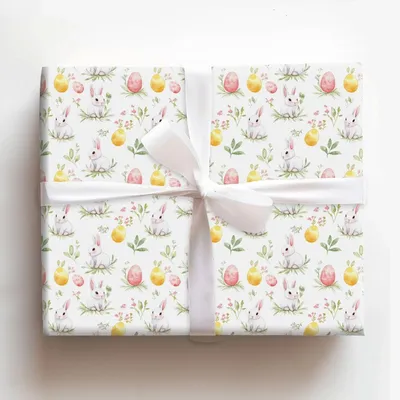 Hop into Spring - Gift Wrap for Christmas, Holidays Wrapping Paper, Christmas Wrapping Paper